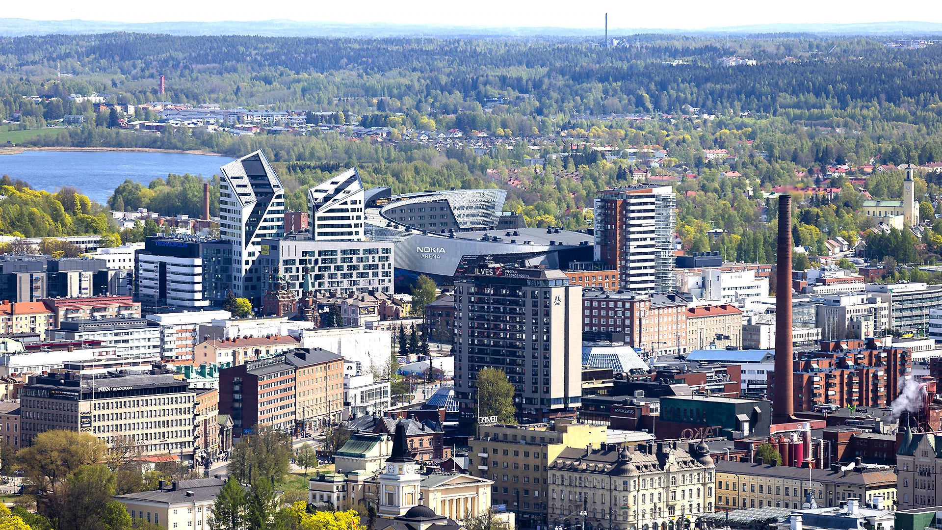 Die Nokia Arena liegt im Zentrum von Tampere.
